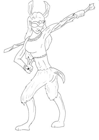 Female Satyr (in ink) Female Satyr (in ink)