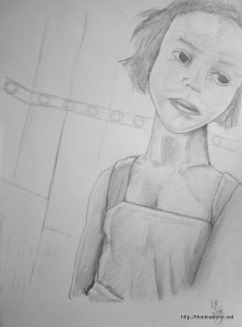 Original pencil drawing from the photo